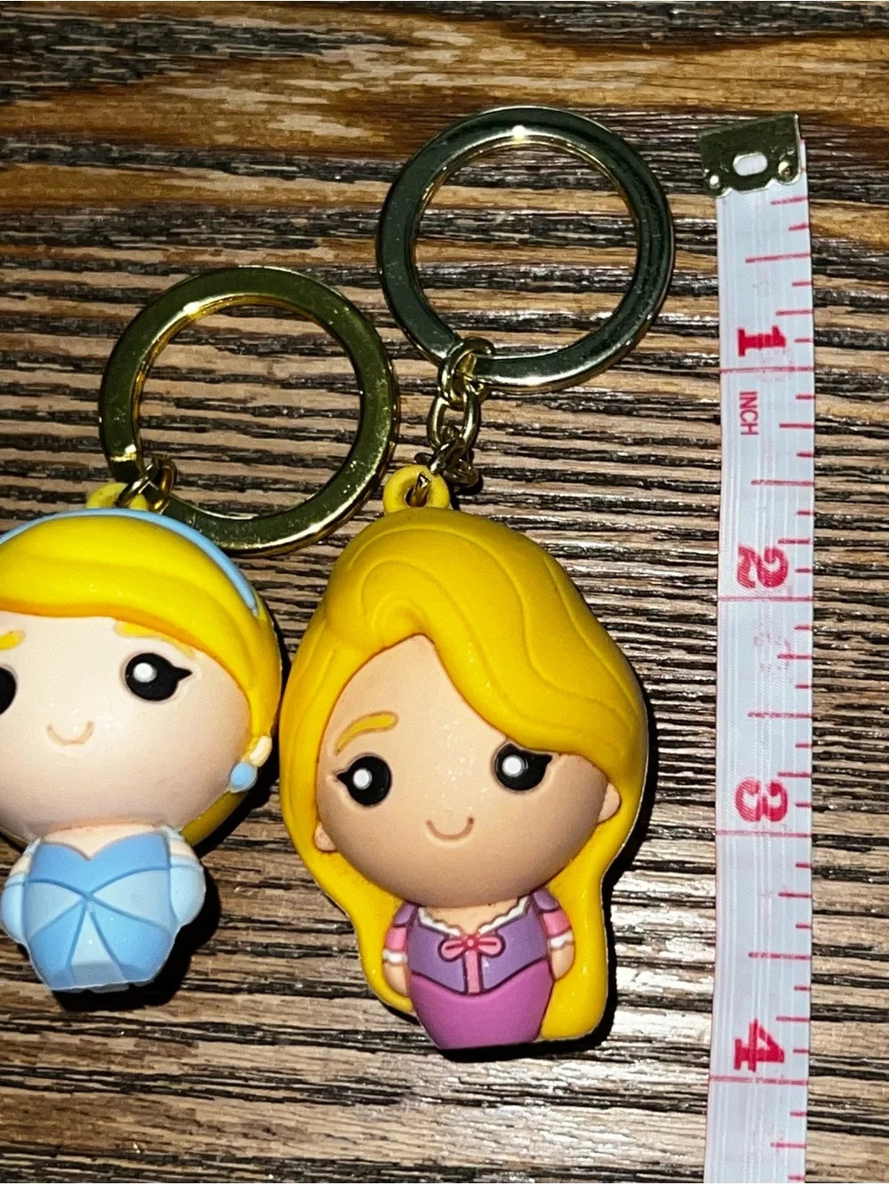 Disney Princess Cinderella and Rapunzel Keychain Set - NWOT